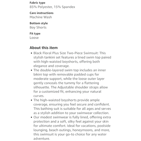 TEMPT ME - 24W Floral Black Two Piece - Picture 7 of 9